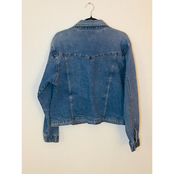Bill Blass Classic Vintage Women's Blue Jeans Jacket, Size L Denim - Picture 2 of 2